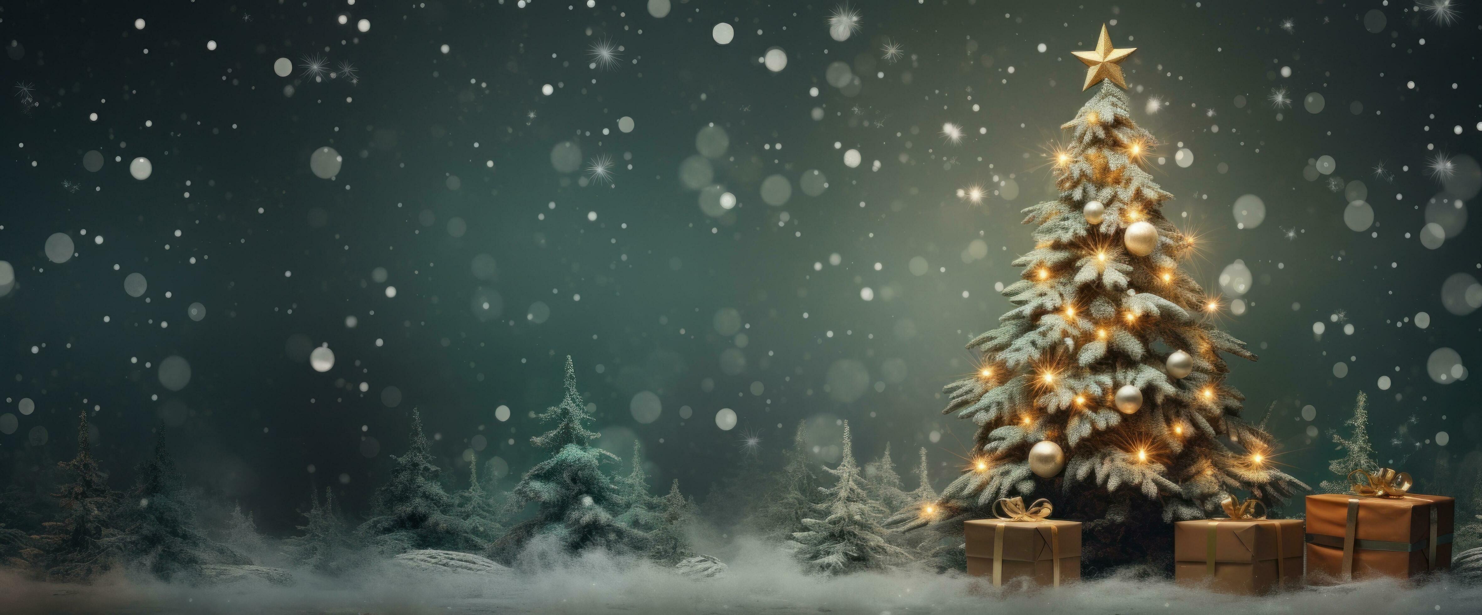 Christmas tree holiday background Stock Free