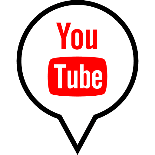 Youtube, online, pin icon