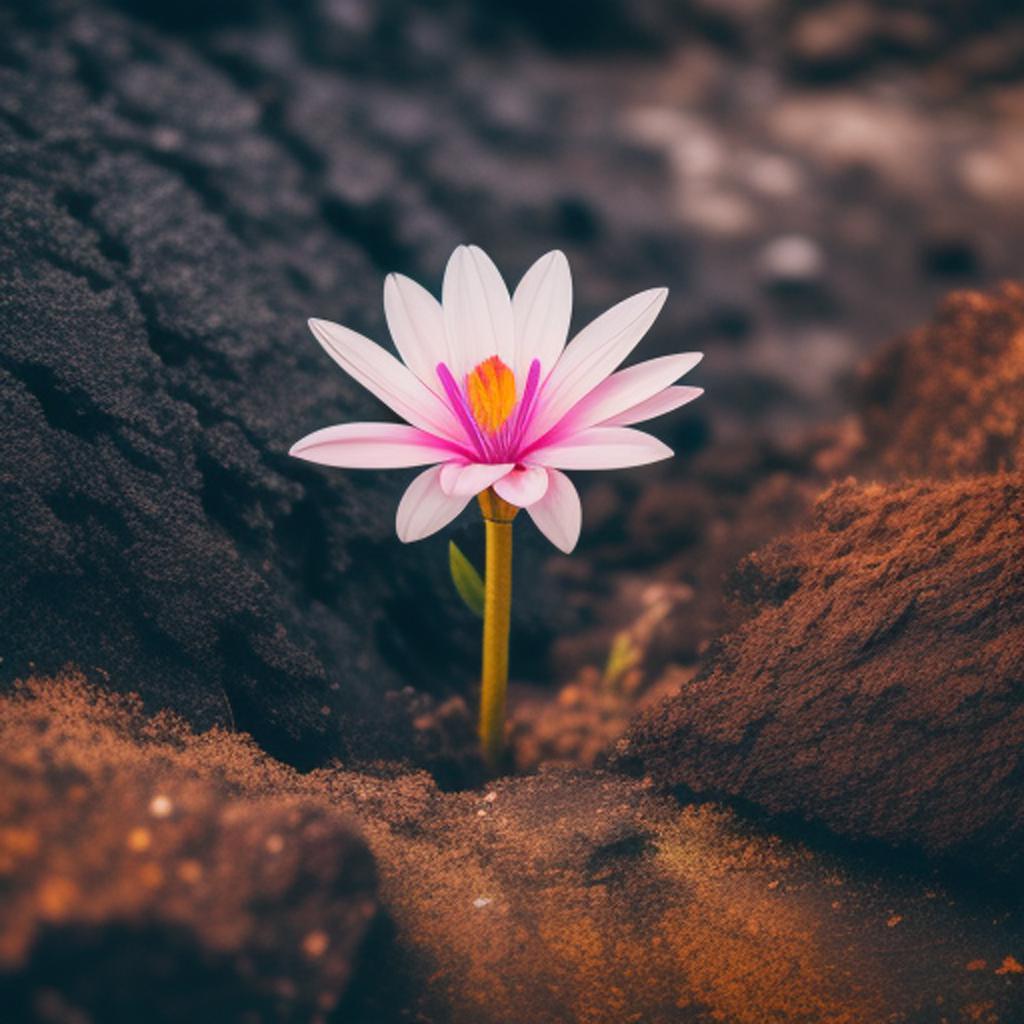 Flower growing out of by @ai_generated