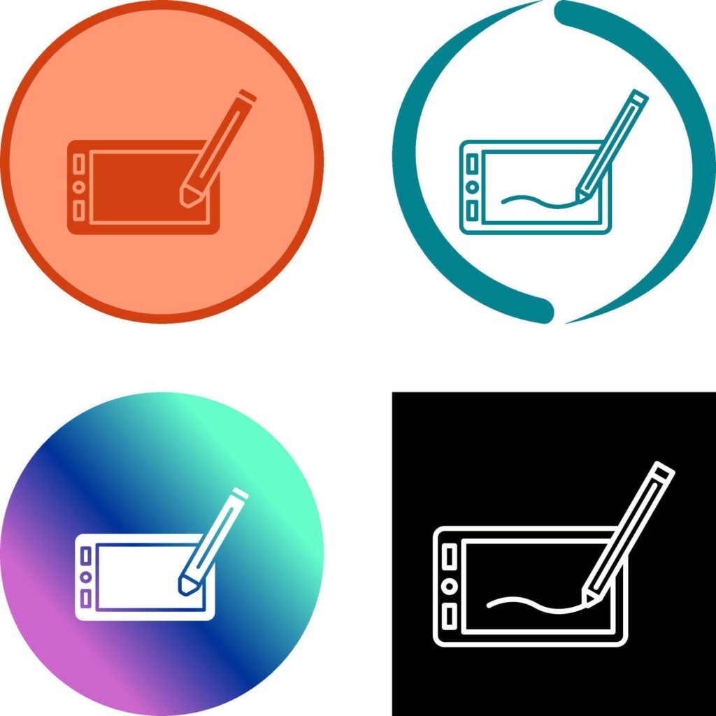 Drawing Tablet Icon Design Stock Free