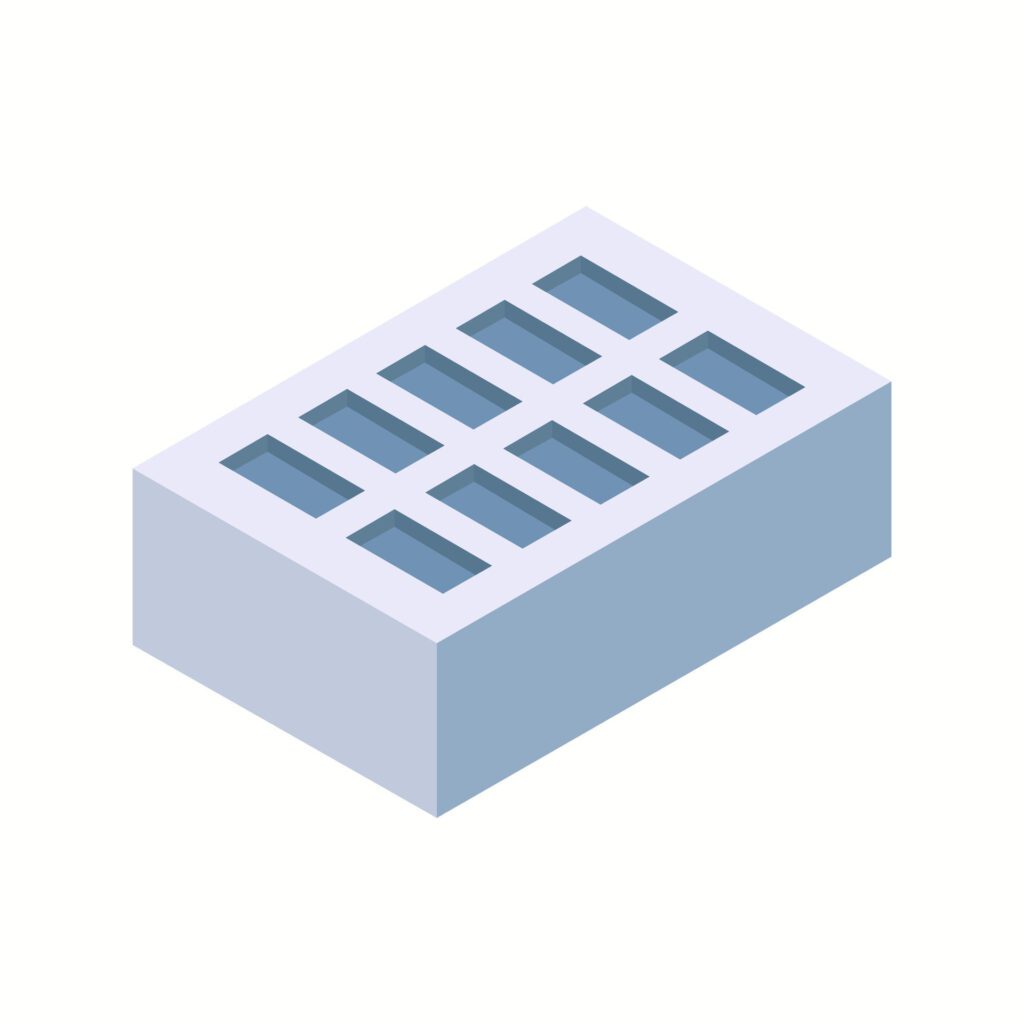 Isometric brick on a background Free Vector