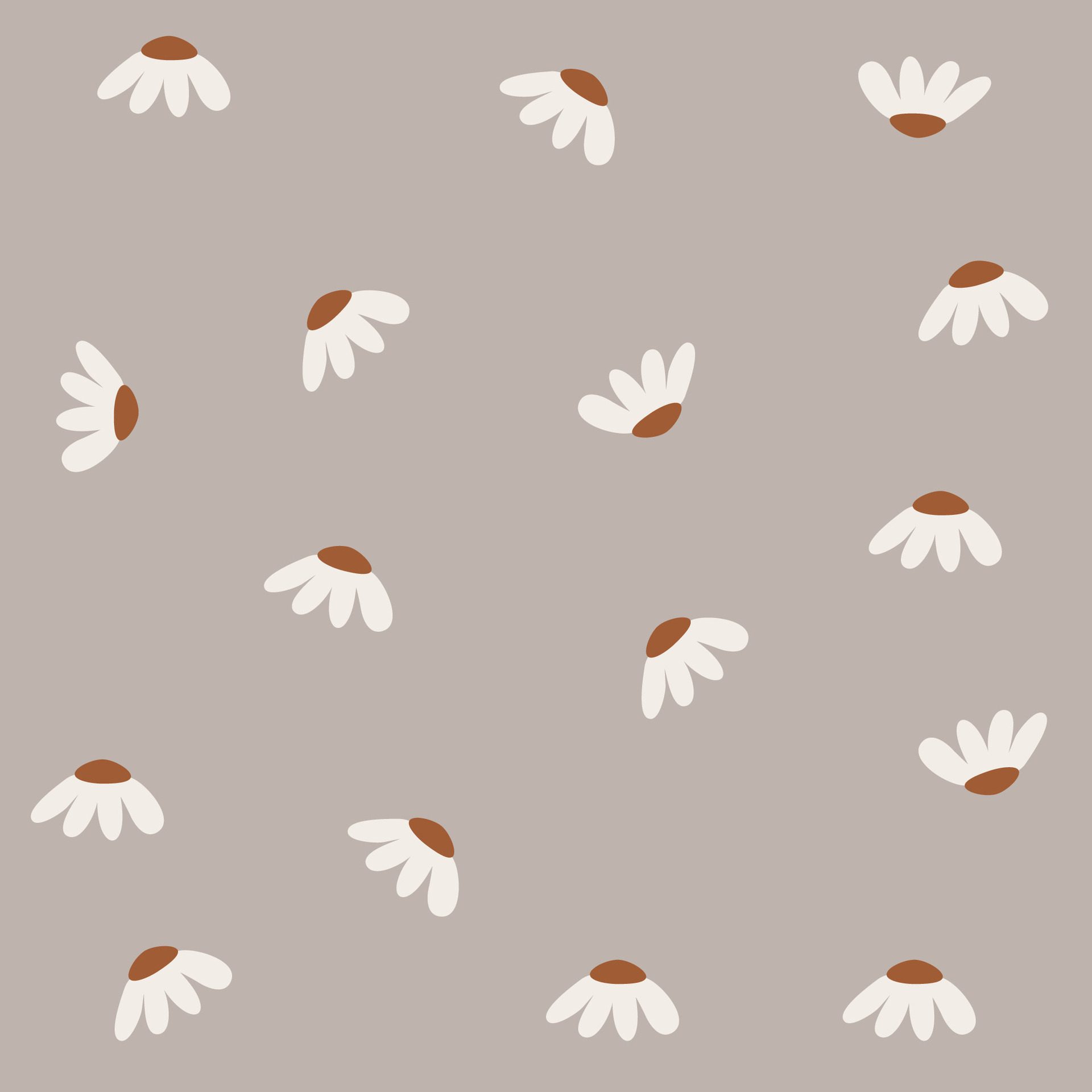 Boho pattern with neutral color. Nature motives, flowers, nursery pattern suitable for kids fabric pattern Free Vector