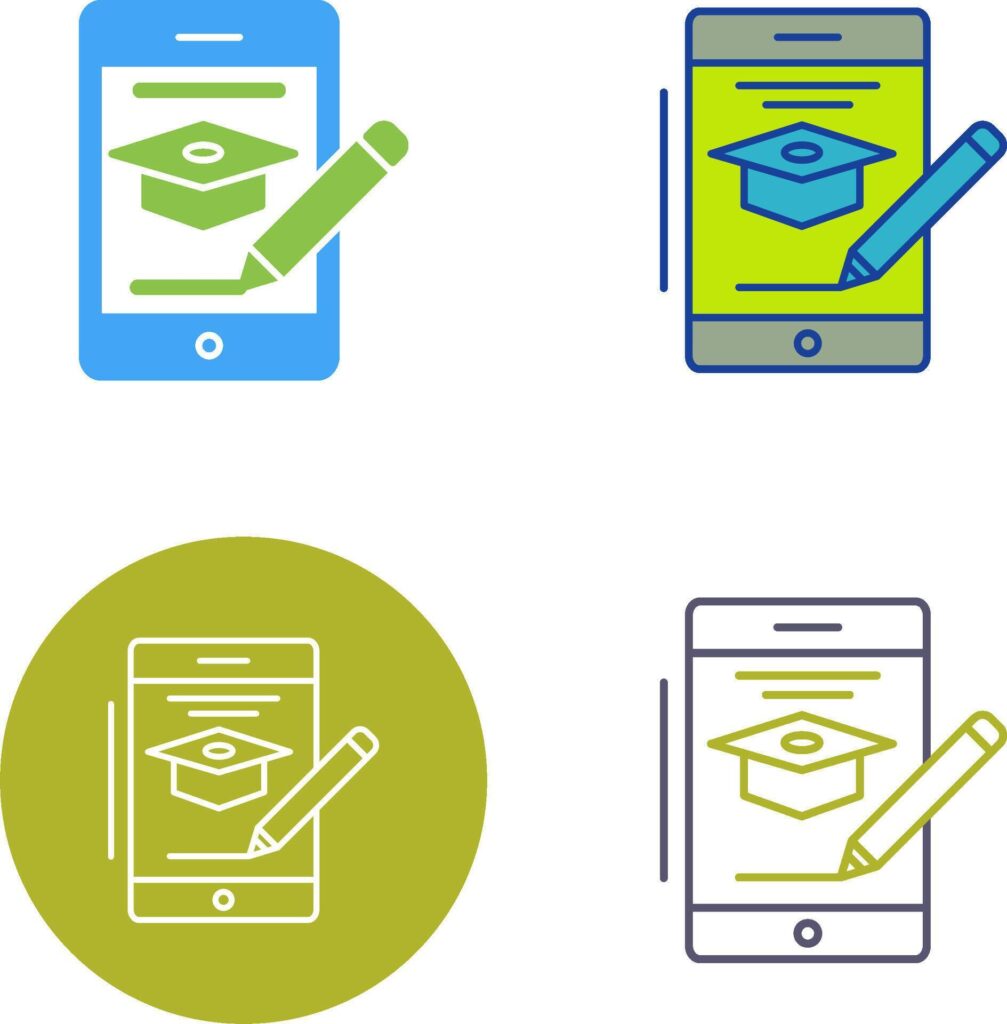 Online Course Icon Design Stock Free