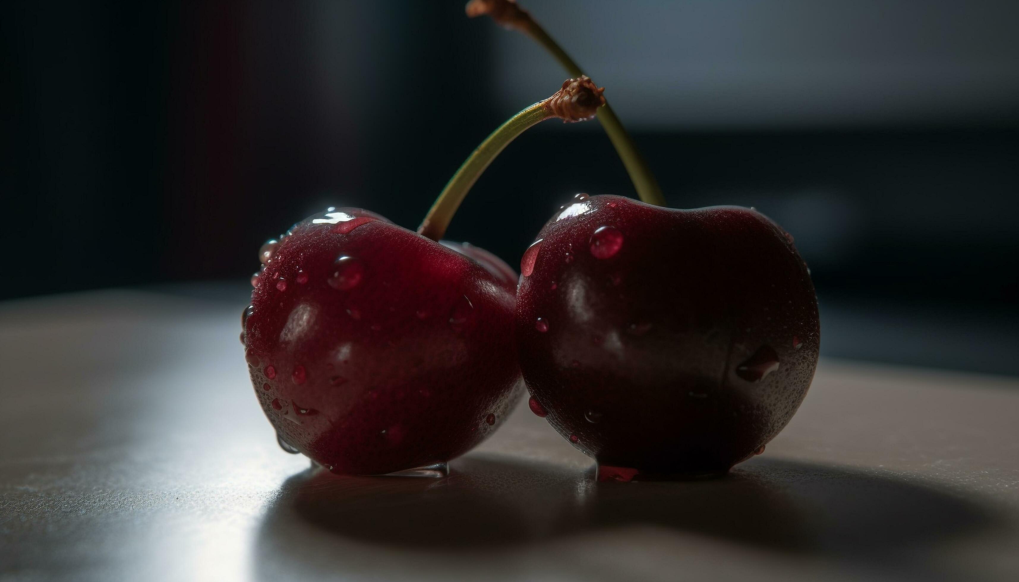 Juicy berry fruits on clean wood, reflecting healthy lifestyles indoors generated by AI Stock Free