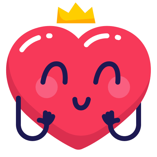 Crown, heart, princess sticker