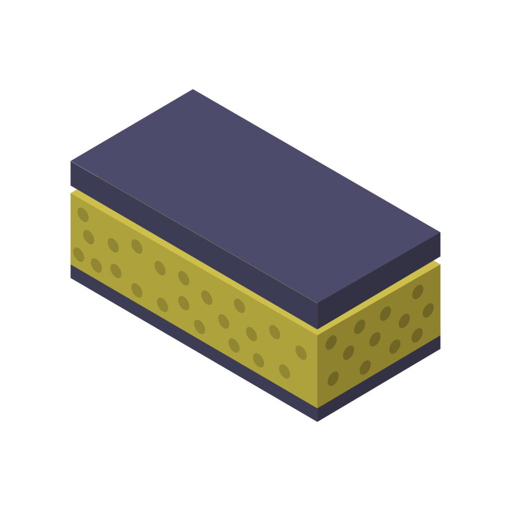 Isometric sponge on a background Free Vector