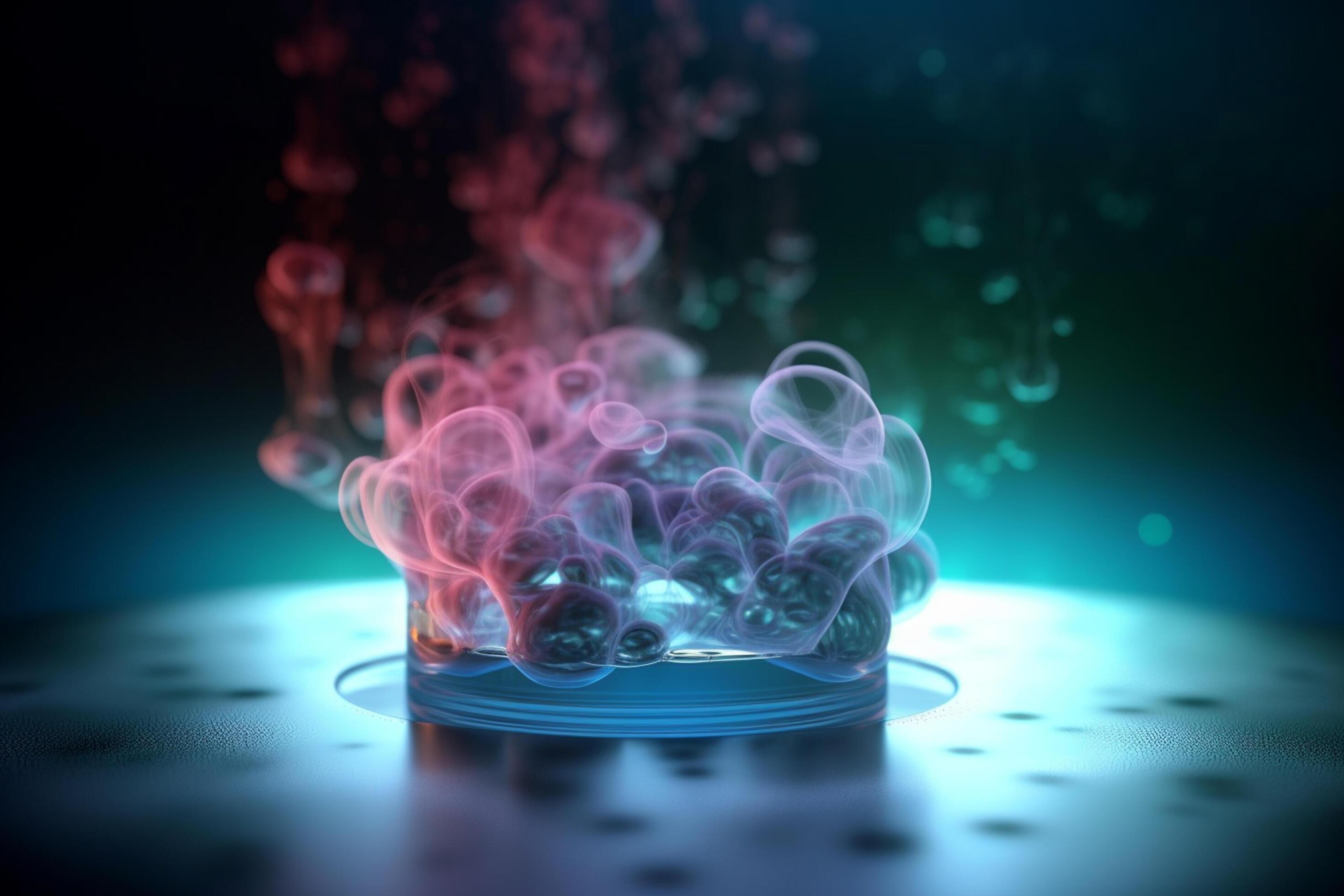 Colorful 3D illustration depicting the process of deposition in chemistry Stock Free