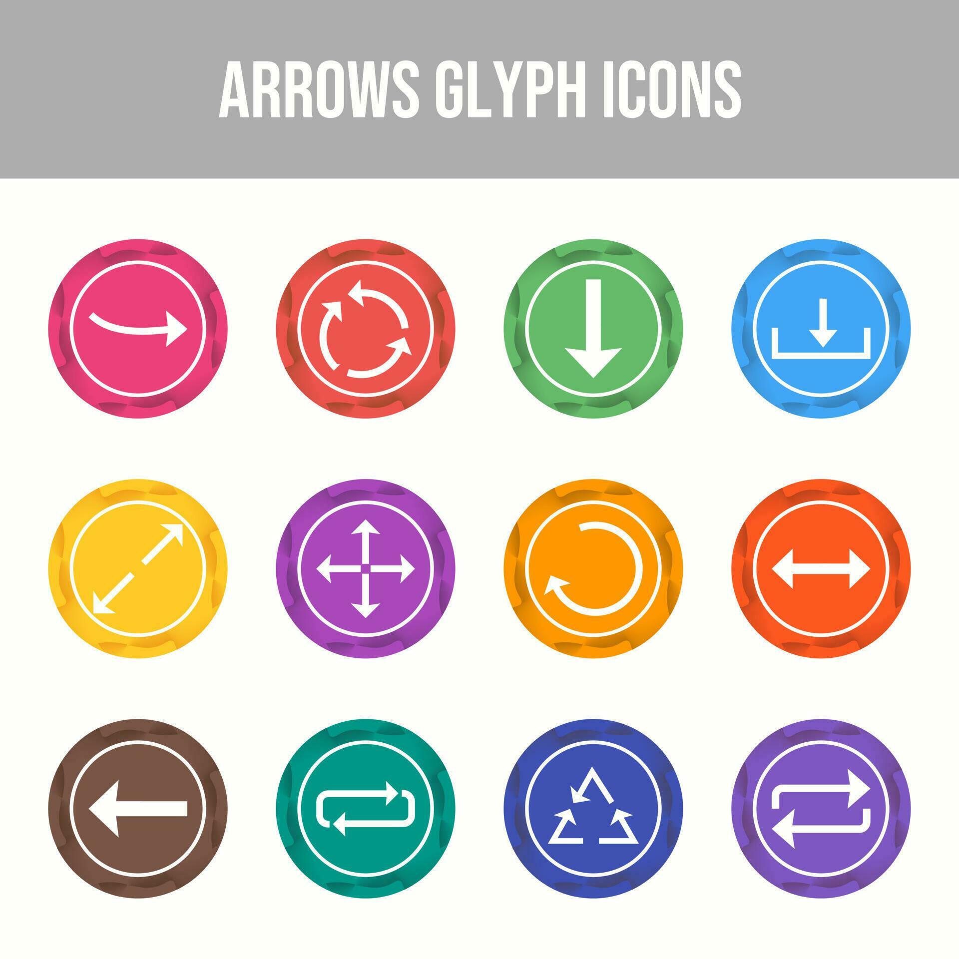 Beautiful Arrows vector icon set Stock Free