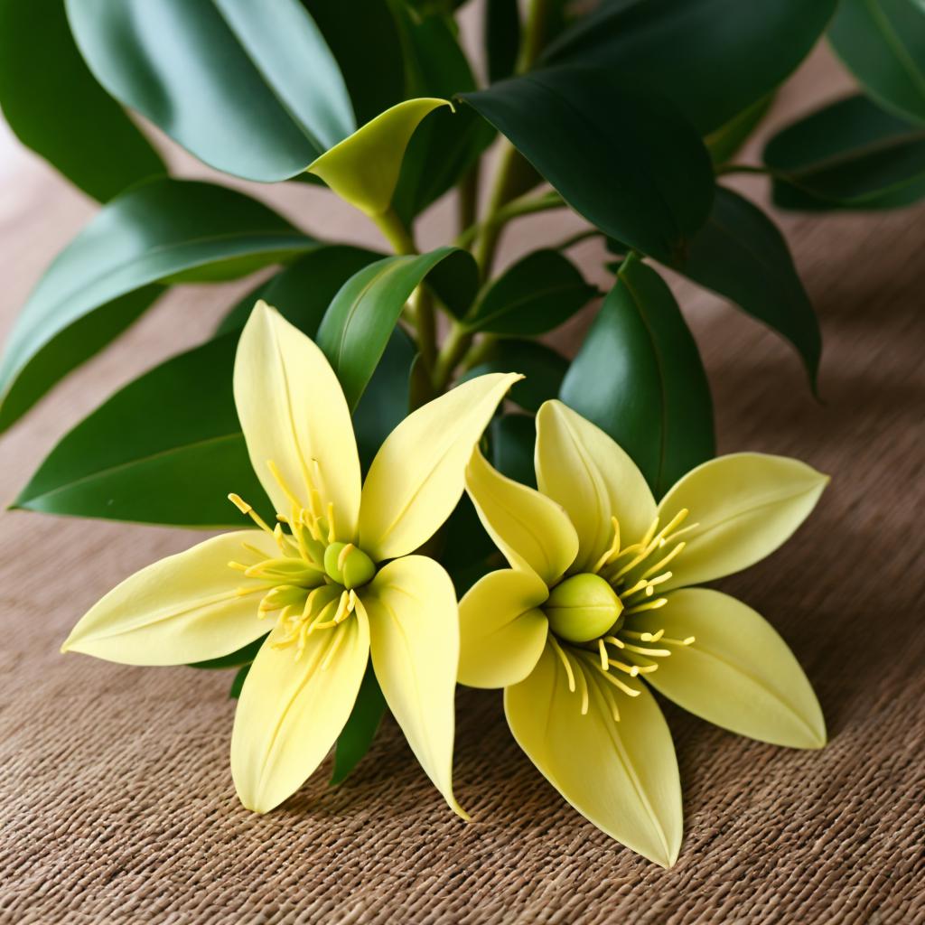 Flores de ylang ylang by @ai_generated