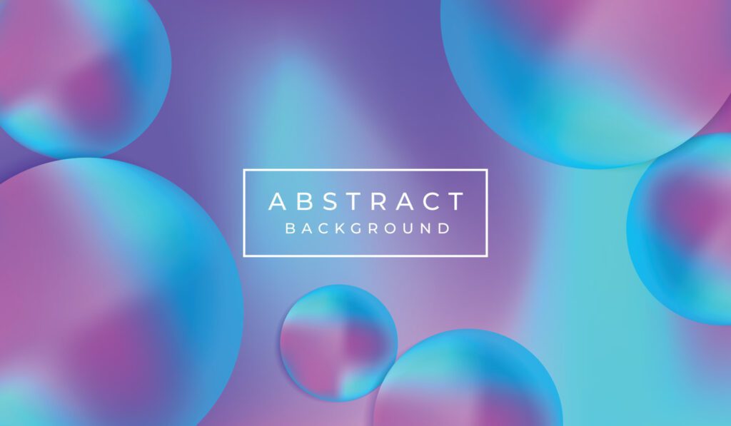 Abstract gradient background with bubble shapes. Free Vector