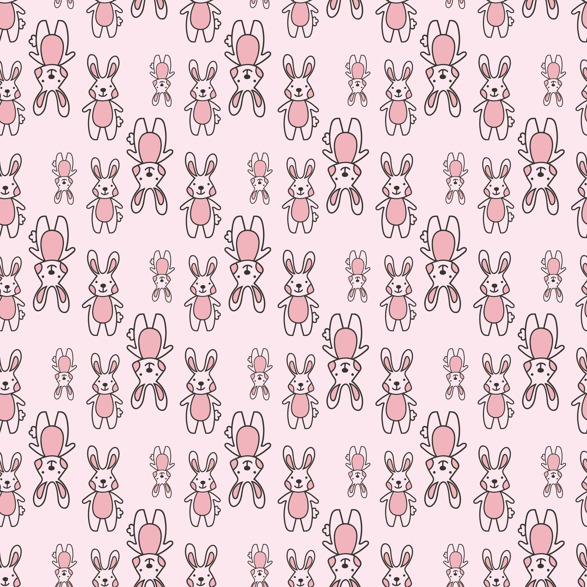 Dancing Rabbit Ballerina Seamless Pattern Design Free Vector