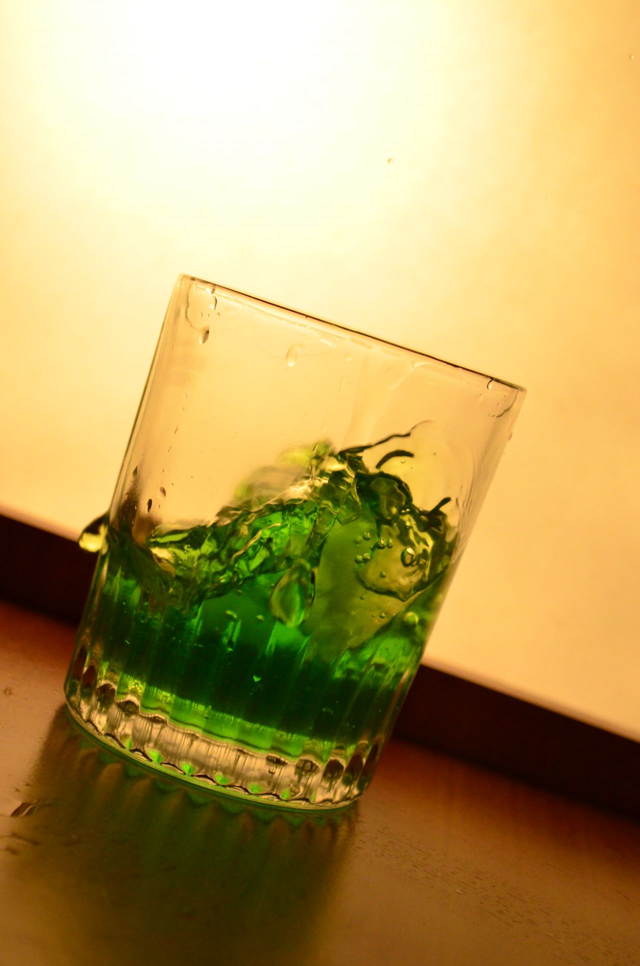 Green Liquid Glass Stock Free