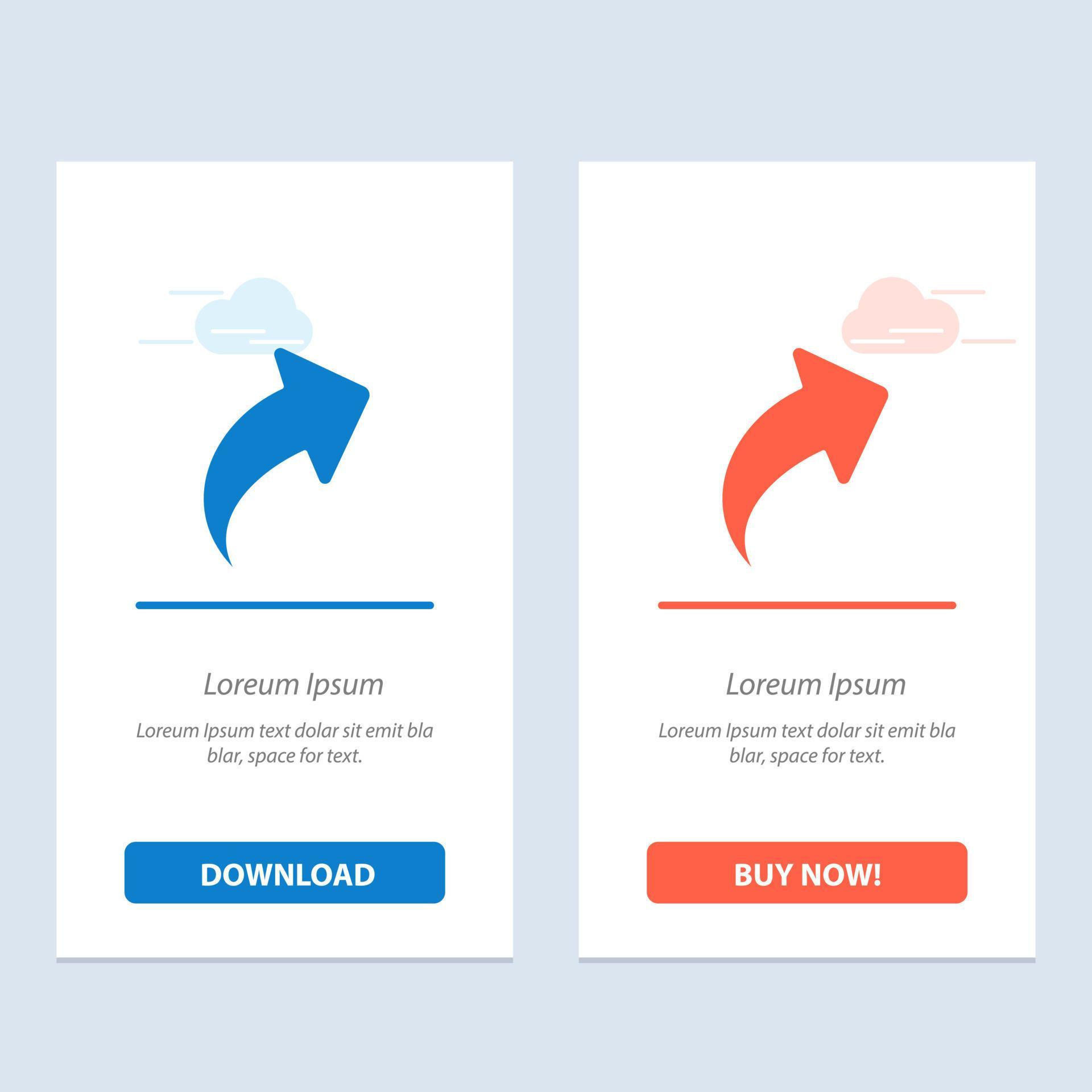 Arrow Up Right Blue and Red Download and Buy Now web Widget Card Template Stock Free