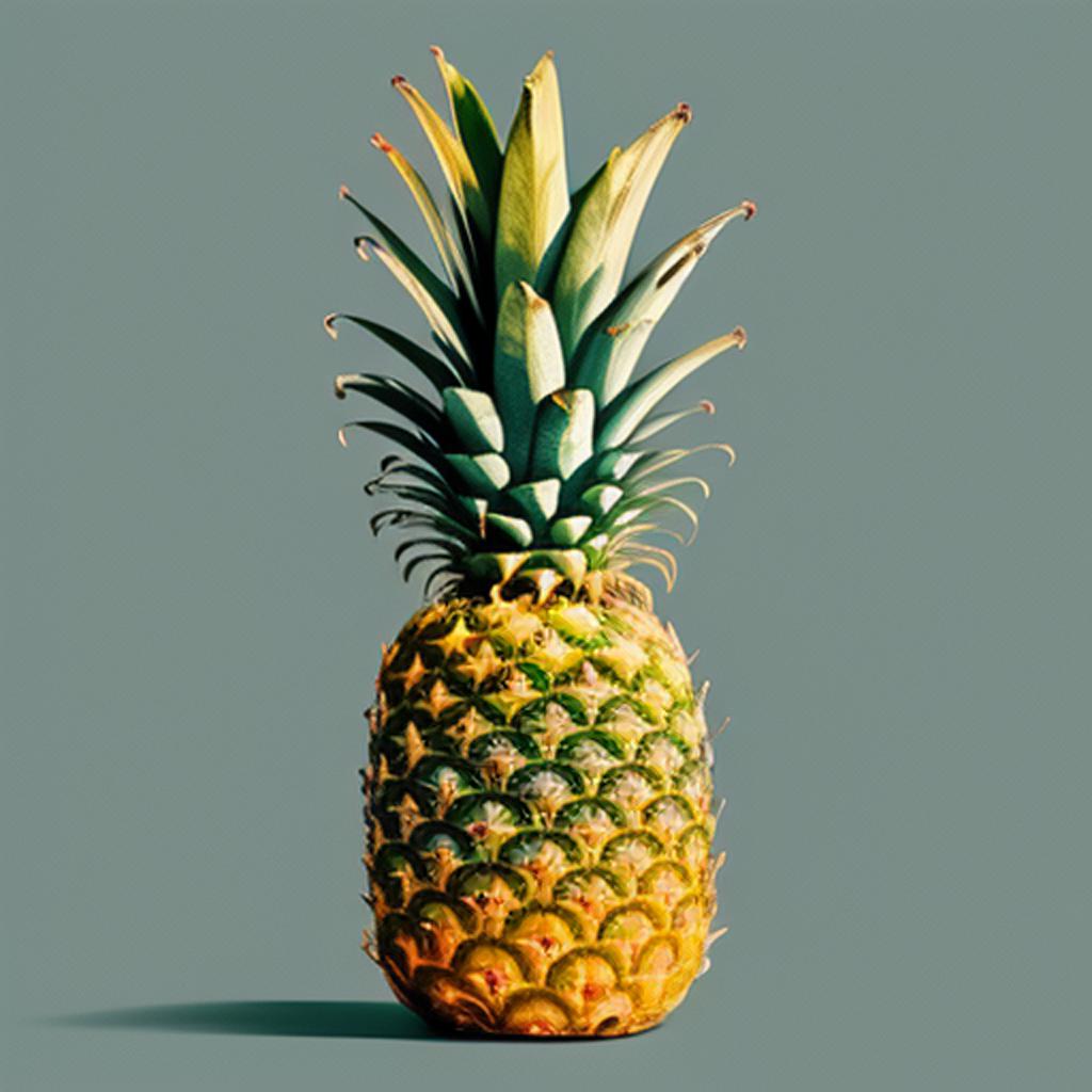 Pineapple, three colours by by @ai_generated