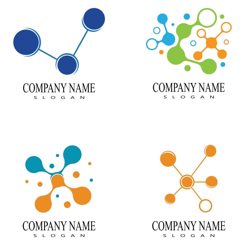 Molecule symbol logo template vector illustration design Stock Free