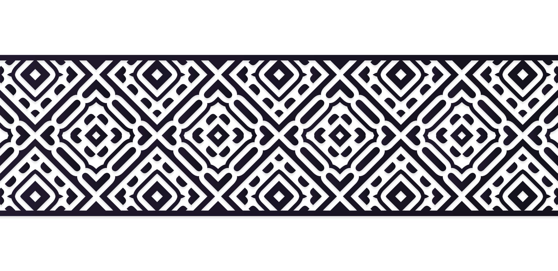 ornament style ethnic seamless borders Free Vector and Free SVG