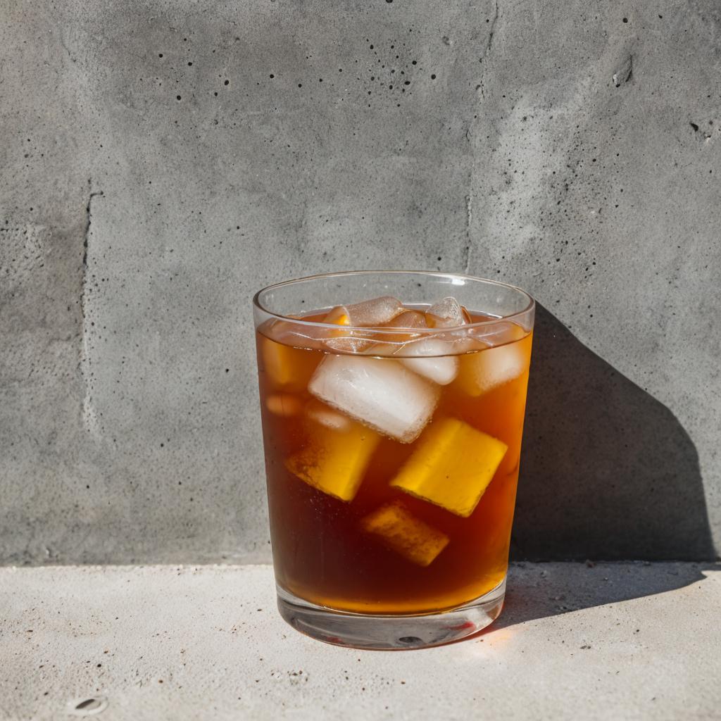 Iced tea in a by @ai_generated