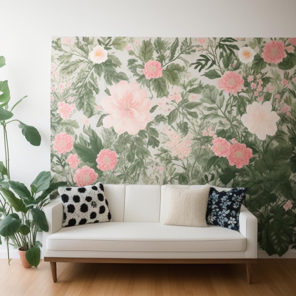 Floral backdrop wall for by @ai_generated