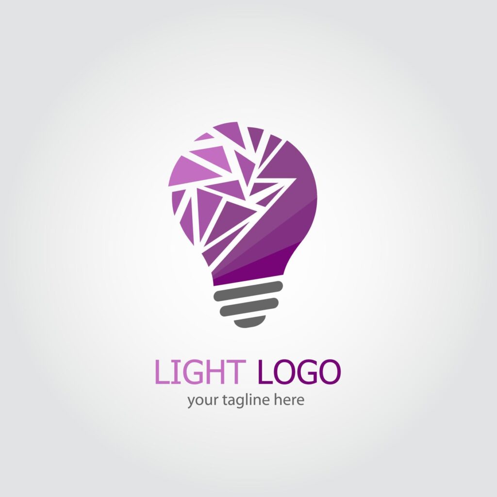 Light logo design vector. Suitable for your business logo Stock Free and Free SVG