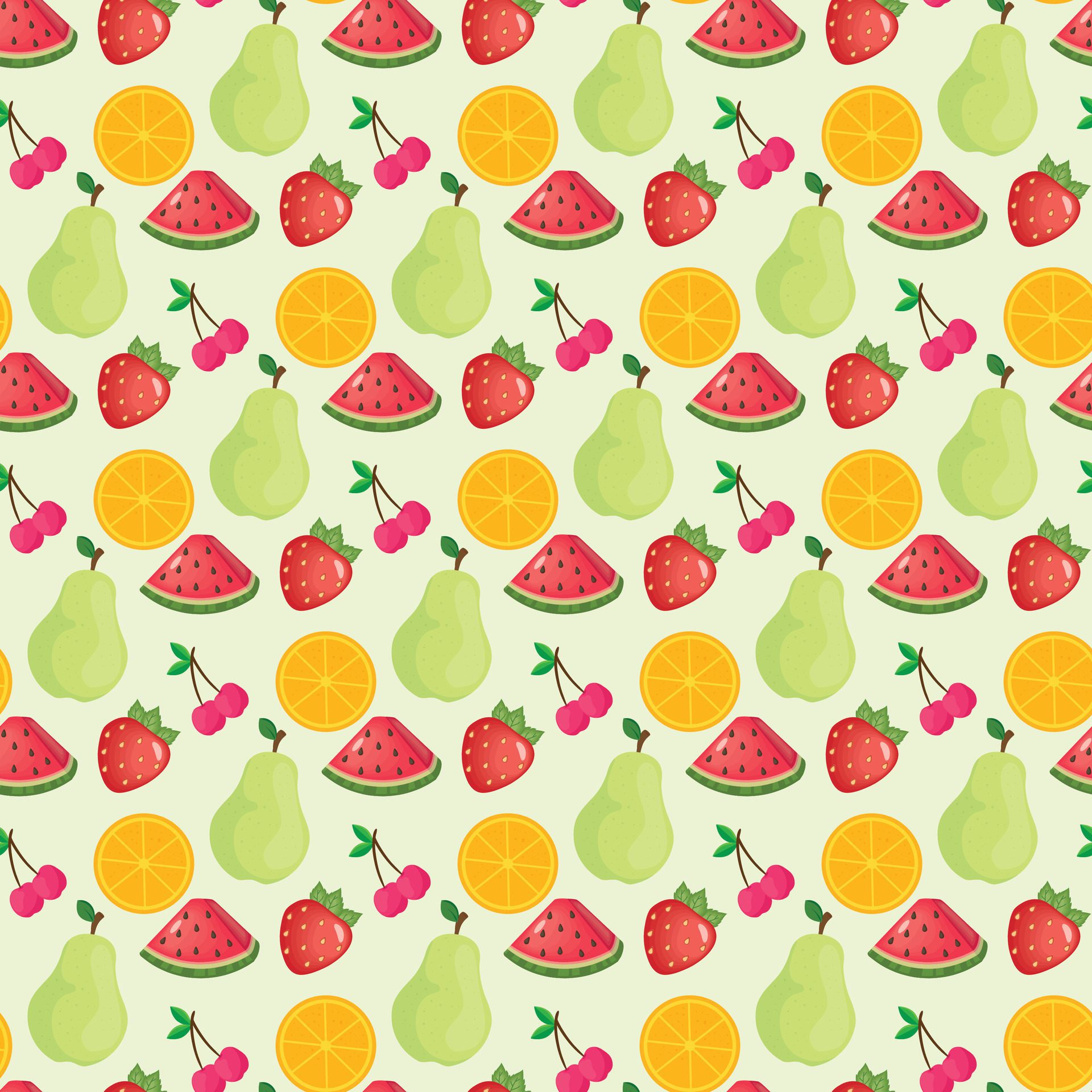 Different Summer Seamless Pattern Design Free Vector