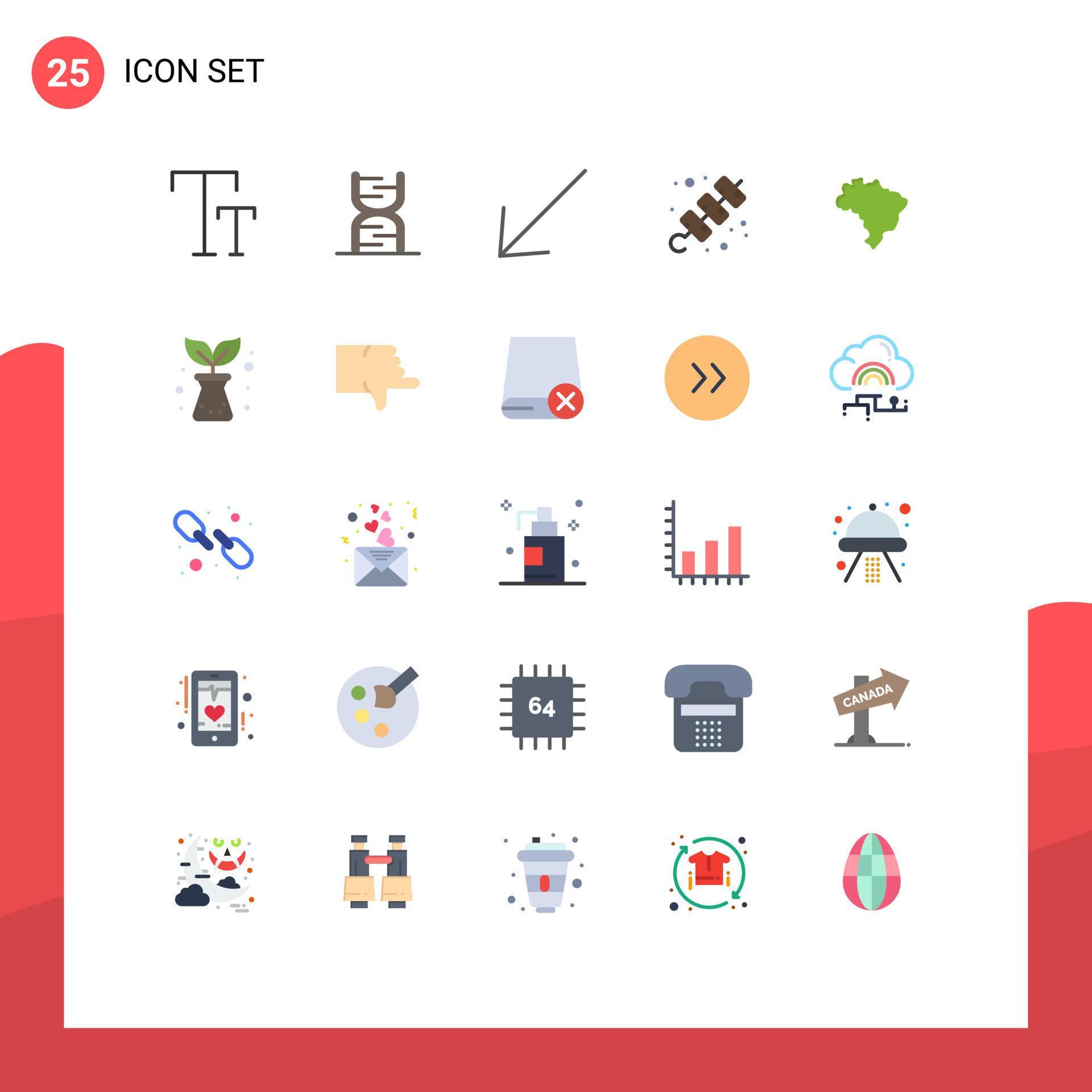 25 Creative Icons Modern Signs and Symbols of country brazil arrow travel holidays Editable Vector Design Elements Stock Free