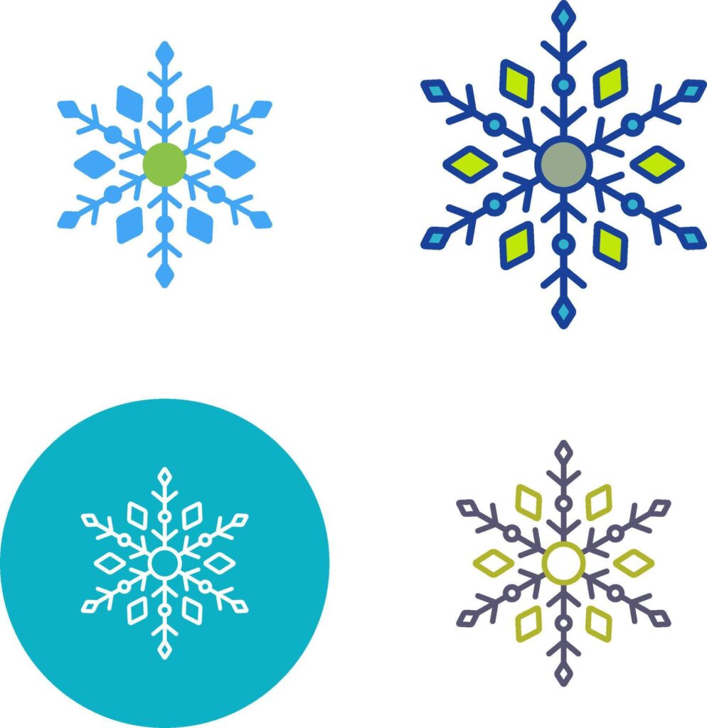 Snow Flake Icon Design Stock Free