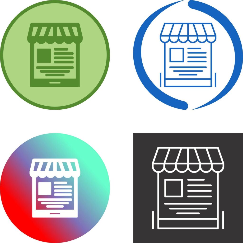 Mobile Shop Icon Design Stock Free