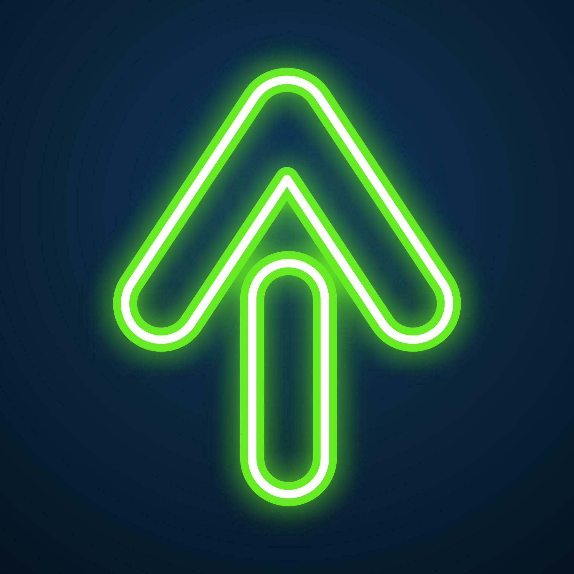 arrow sign neon effect vector Stock Free