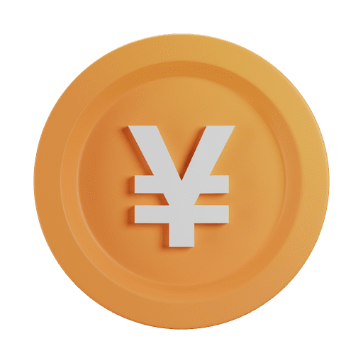 Currency, yuan, coin 3D illustration