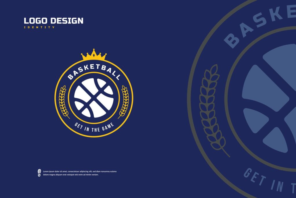 Basketball club logo, Basketball tournament emblems template. Sport team identity, E-Sport badge design vector illustrations Stock Free