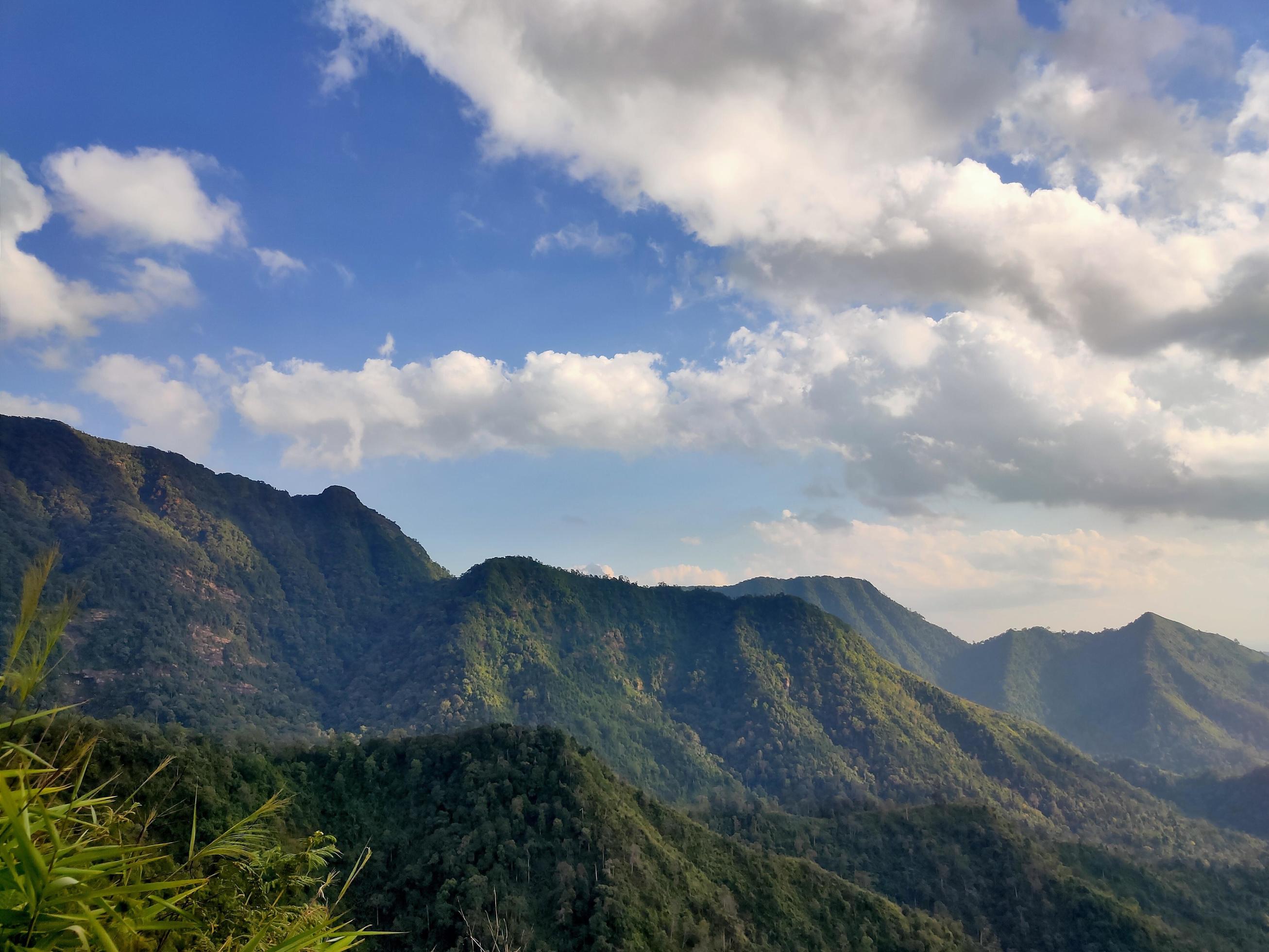 Mountain valley during sunrise. Natural summer landscape Stock Free