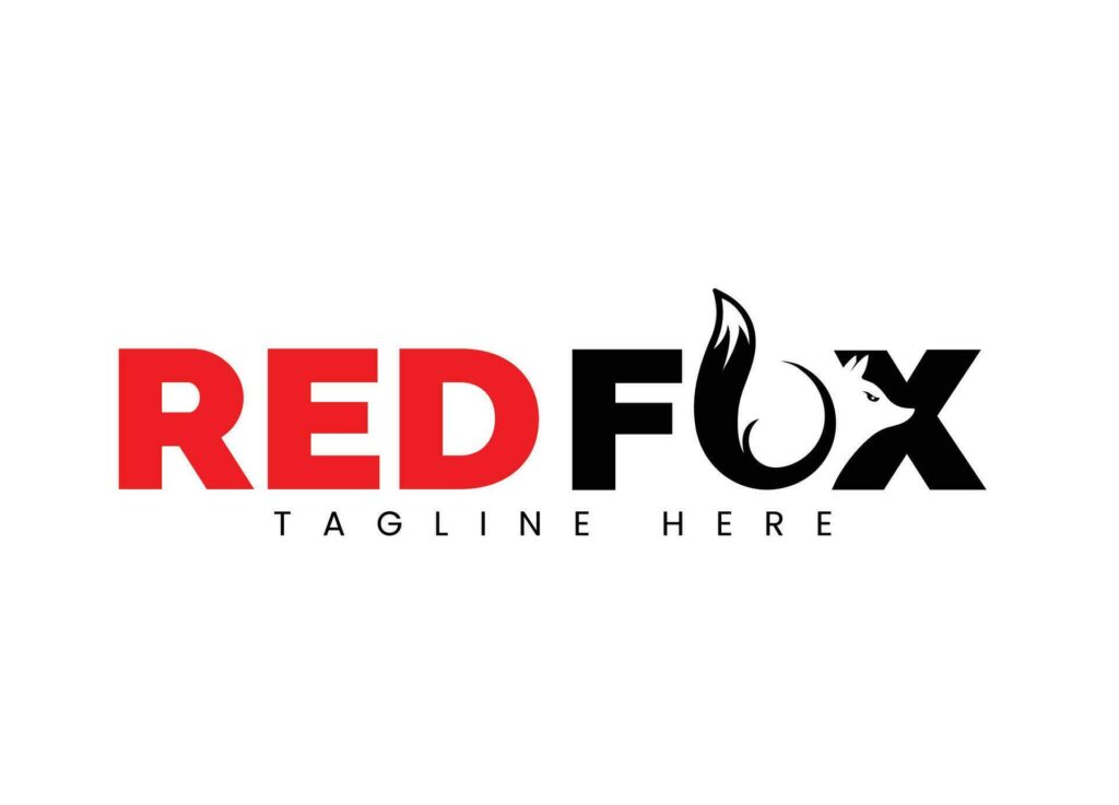 fox logo design free template Stock Free