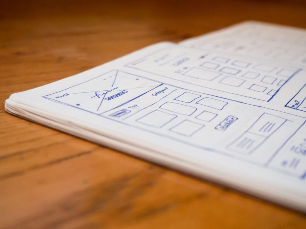 Open Notebook Wireframe Sketch Stock Free