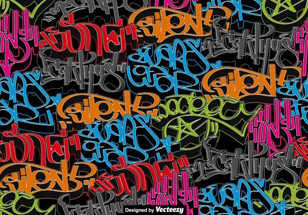 Vector Graffiti Art SEAMLESS Pattern Free Vector and Free SVG