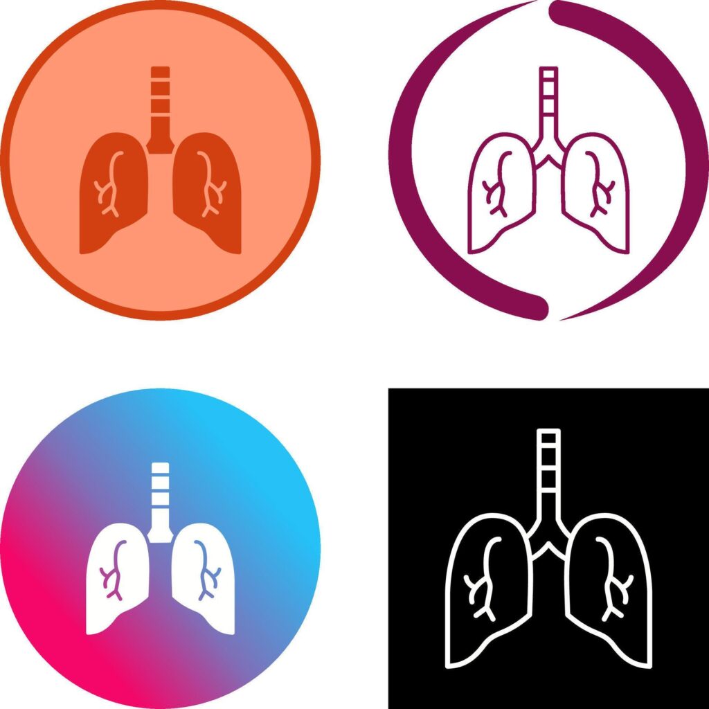 Lung Icon Design Stock Free