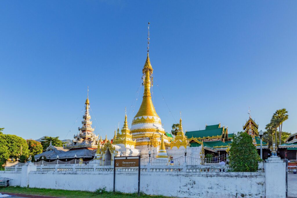 Wat Jong Klang and Wat Jong Kham at Maehongson Province, North of Thailand Stock Free