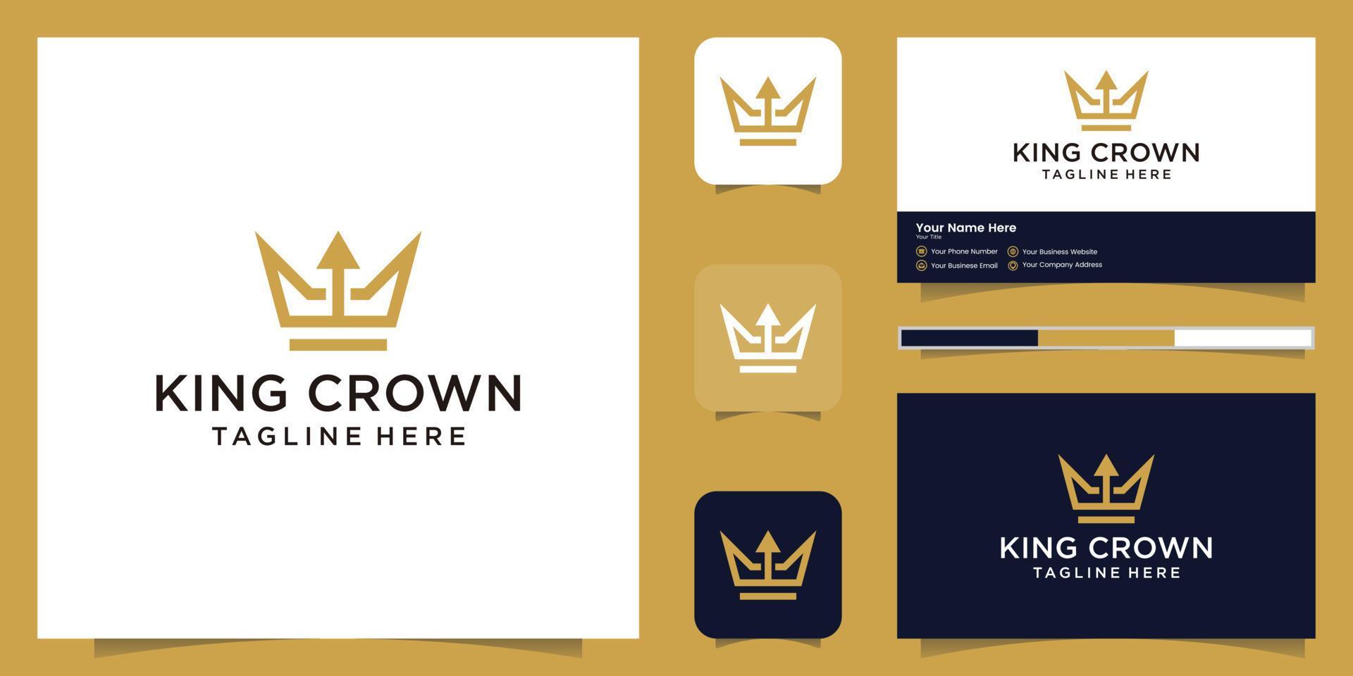 Simple elegant crown and arrow logo design, symbols for kingdoms, kings and leaders, and business cards Stock Free and Free SVG