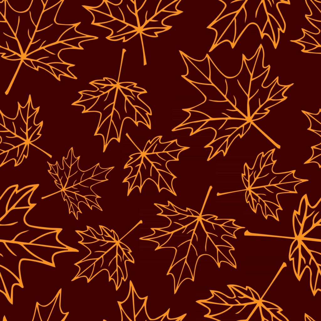 Seamless pattern with autumn maple leaves. Free Vector