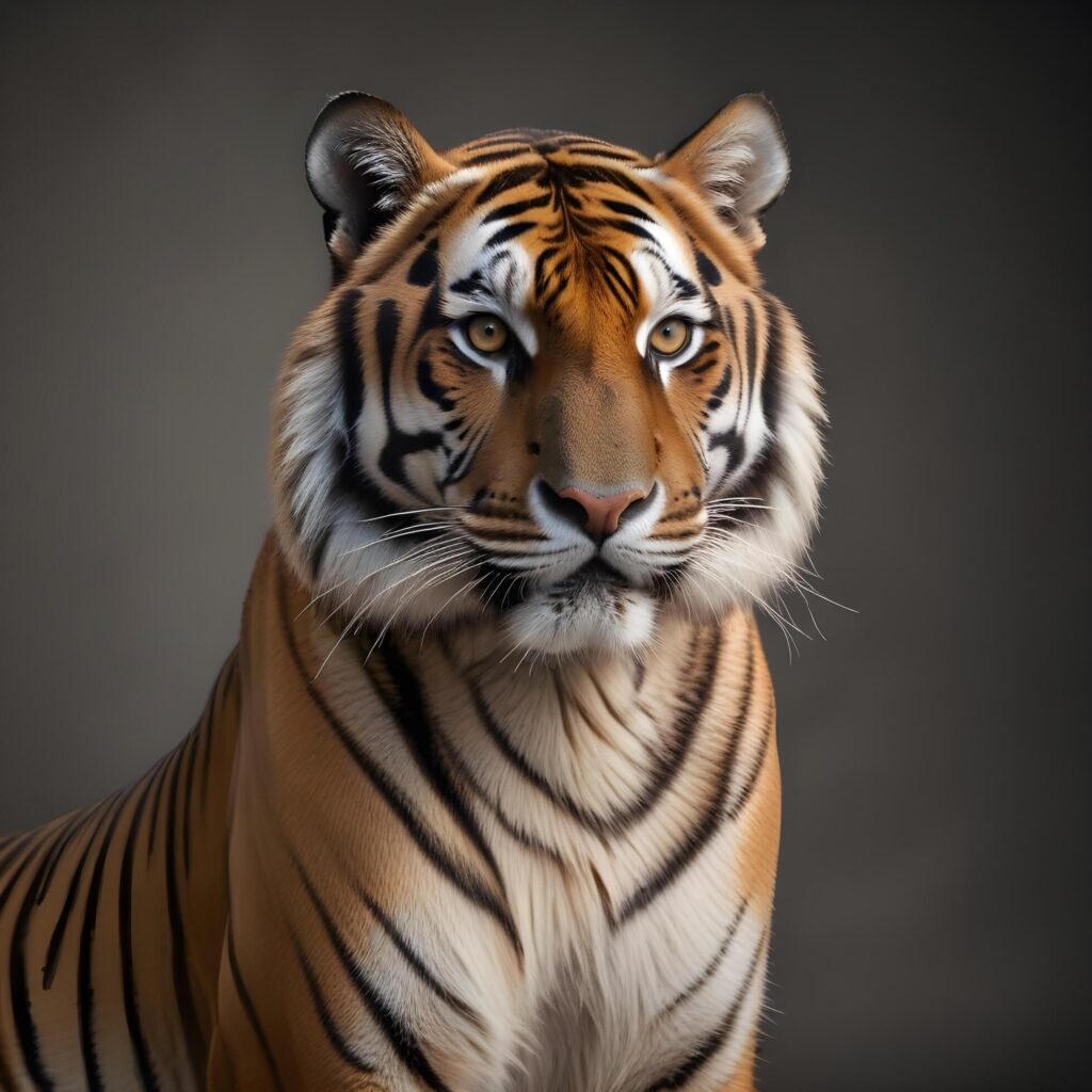 Tiger on plain background Stock Free