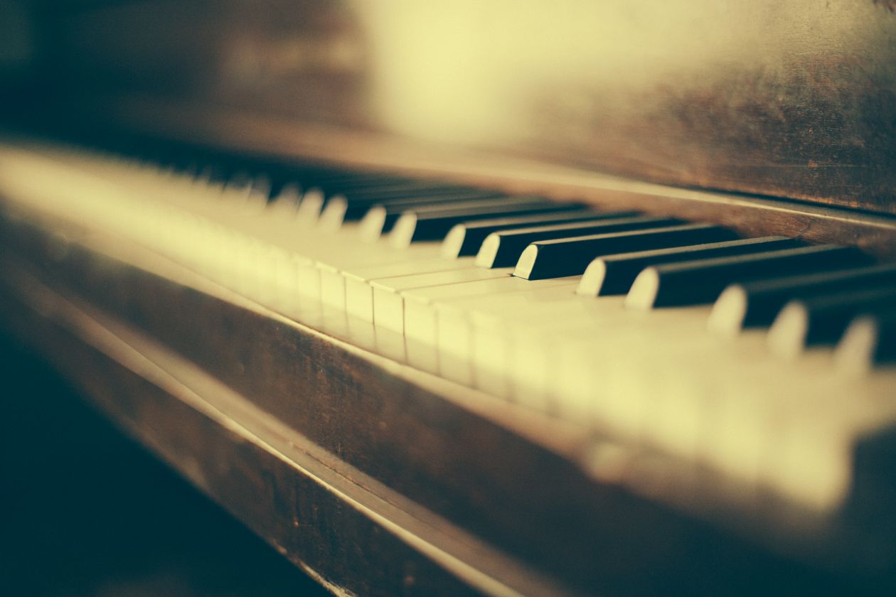 Old Piano Keys Vintage Wood Rustic Stock Free