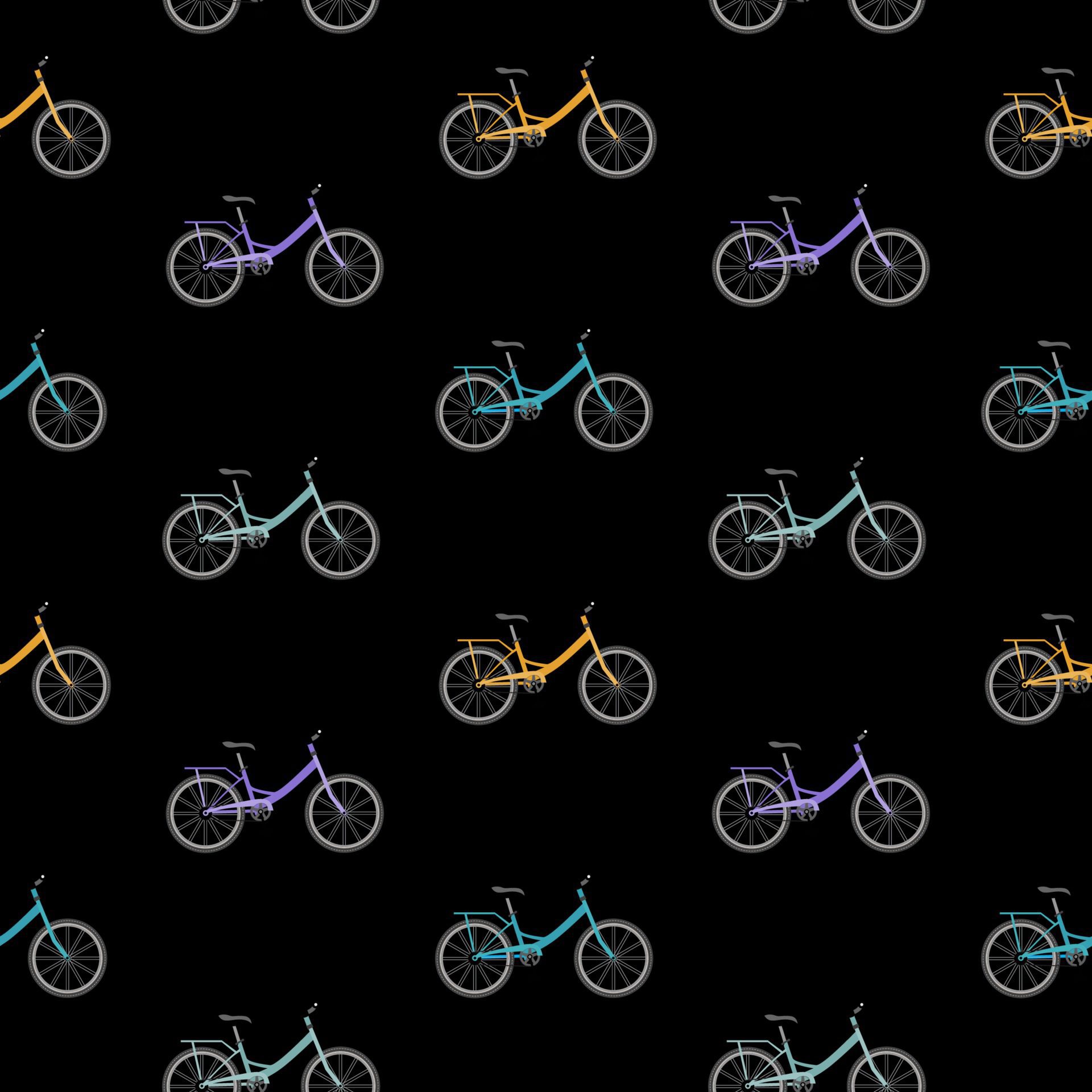 Bicycle Seamless Pattern Background. Vector Illustration Free Vector