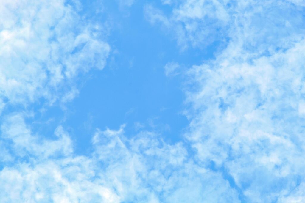 White clouds on blue sky, wallpaper and pattern background Stock Free