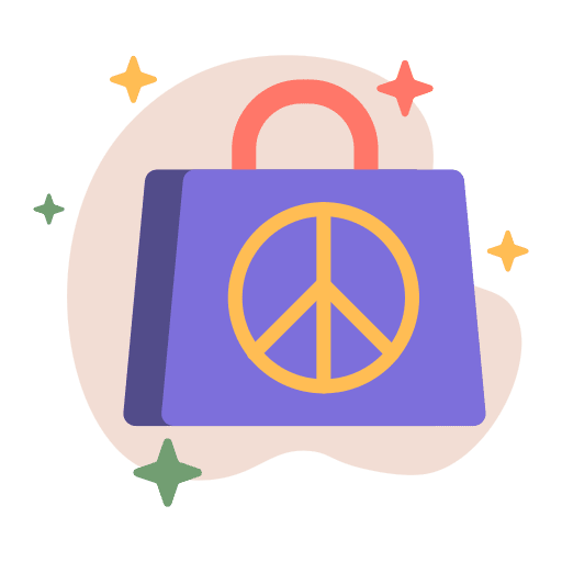 Bag, peace, stop the war illustration