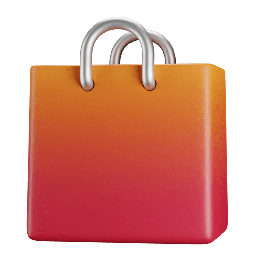 Shopping, purse, bag 3D illustration