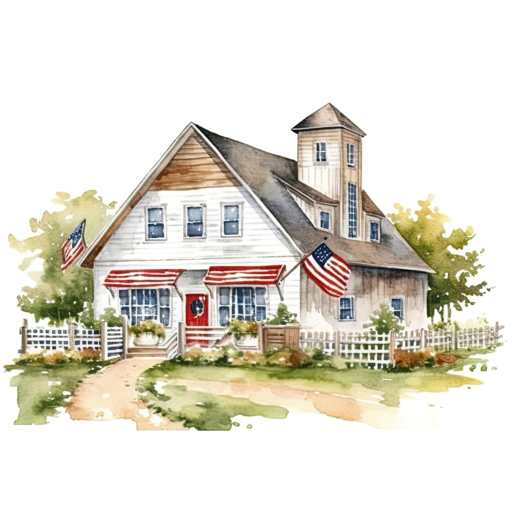 USA Farmhouse. Illustration Stock Free