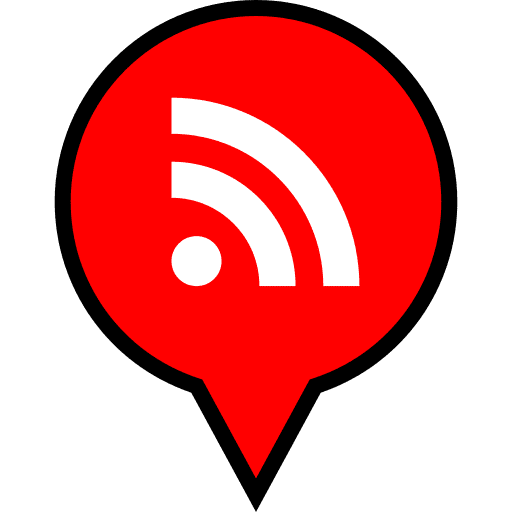 Rss, pin, location icon