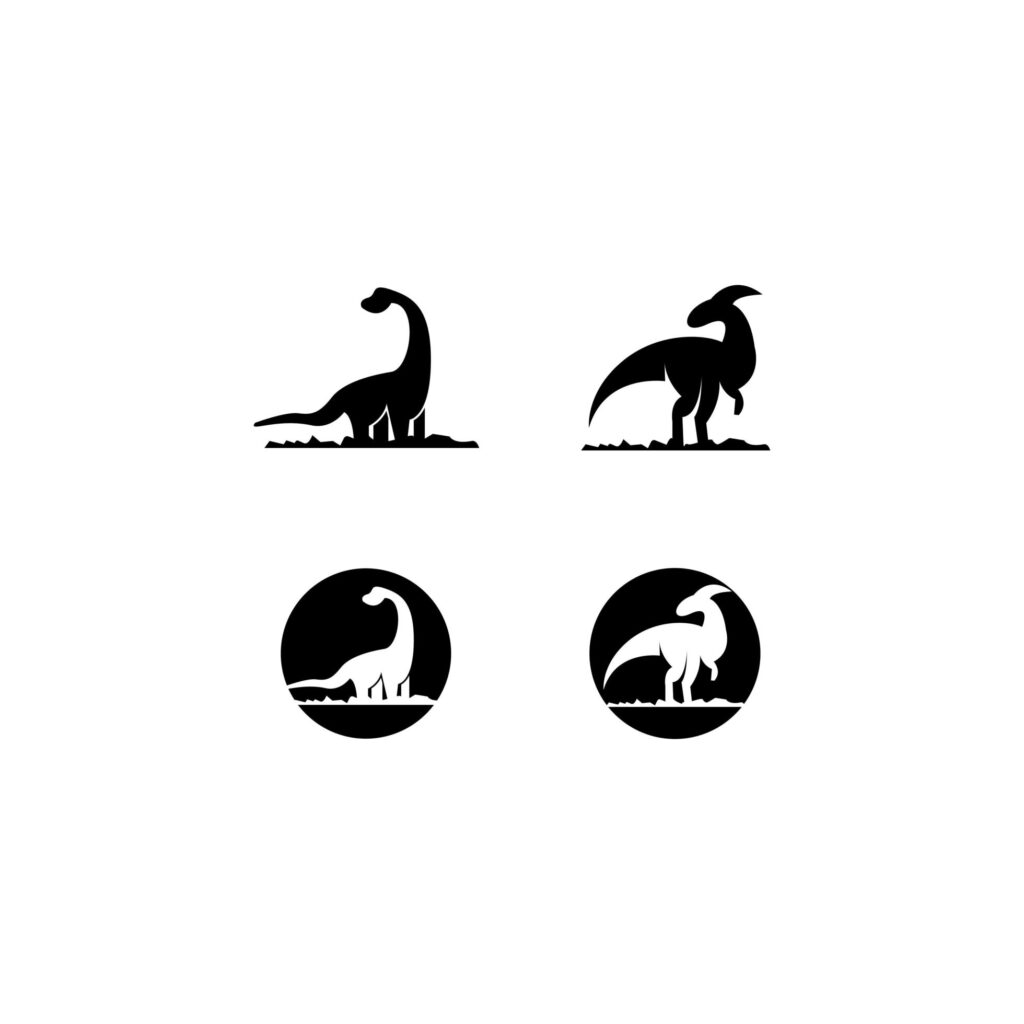 Brontosaurus logo template Stock Free