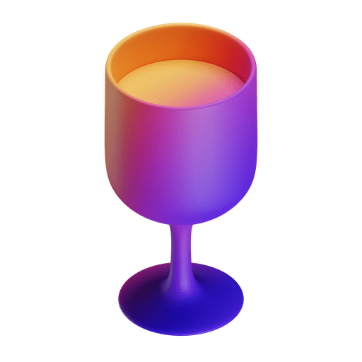 Glass, drink, cup 3D illustration