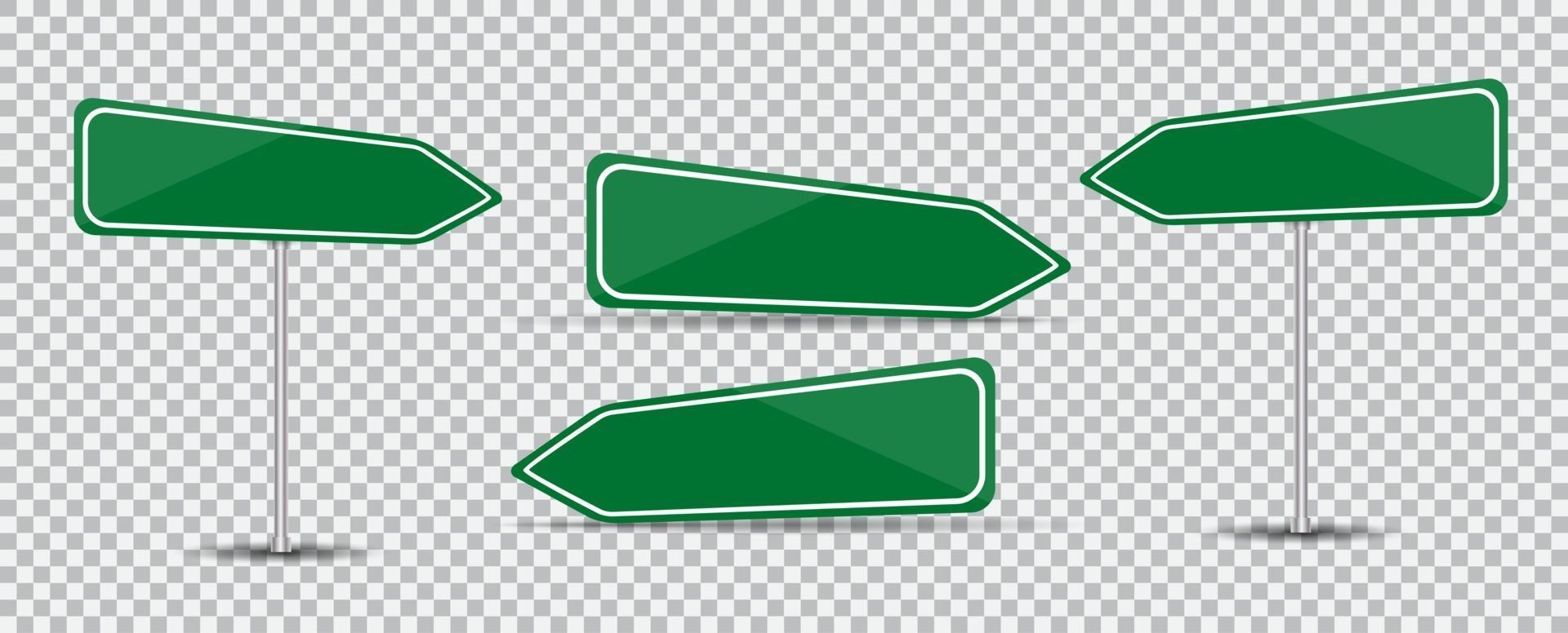 Road Sign Isolated. Blank green arrow traffic Stock Free