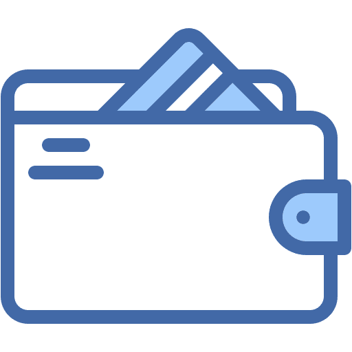 Wallet, with, card icon